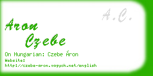 aron czebe business card