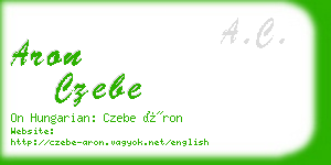 aron czebe business card